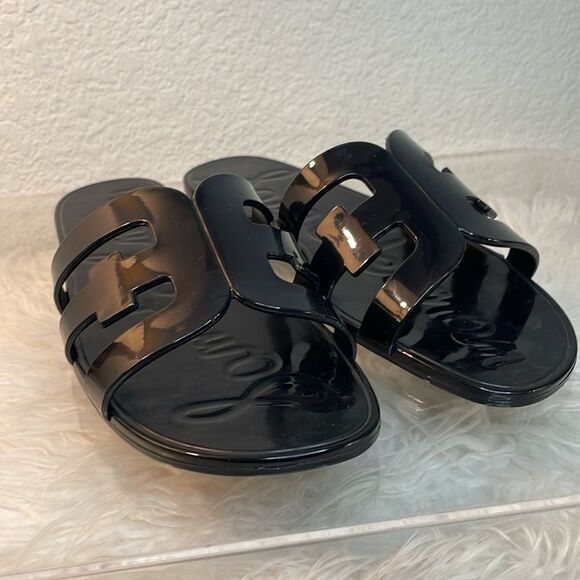 Sam Edelman Bay Jelly Slide Sandal | black | size 8 - Picture 3 of 5